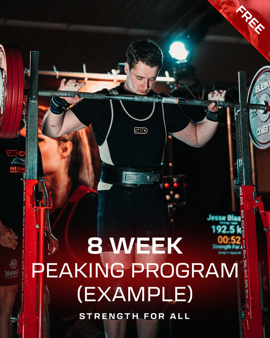 Peaking powerlifting program Example